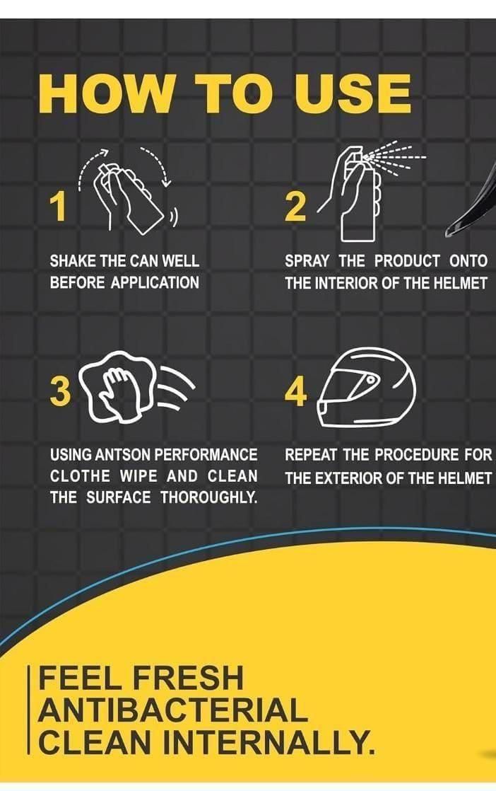 Helmet Disinfecting 400 ml Pack of 2